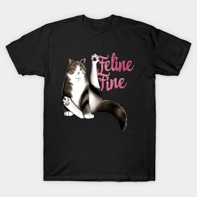 Feline Fine T-Shirt by TreemanMorse